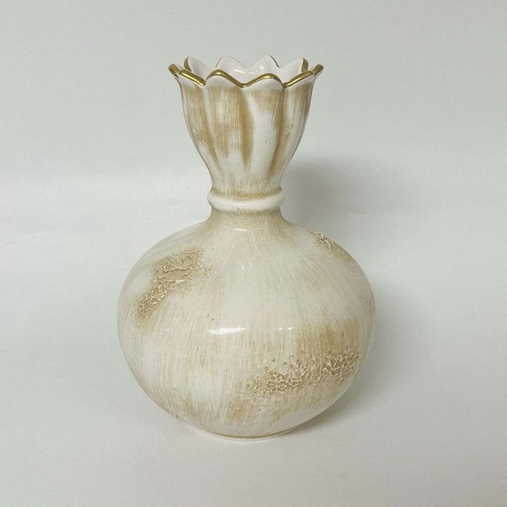 Haeger Tulip Top 4040 Vase Mottled‎ Glaze Vintage USA 1960s